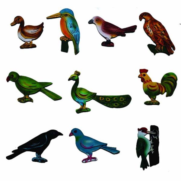 Birds-Hand coloured