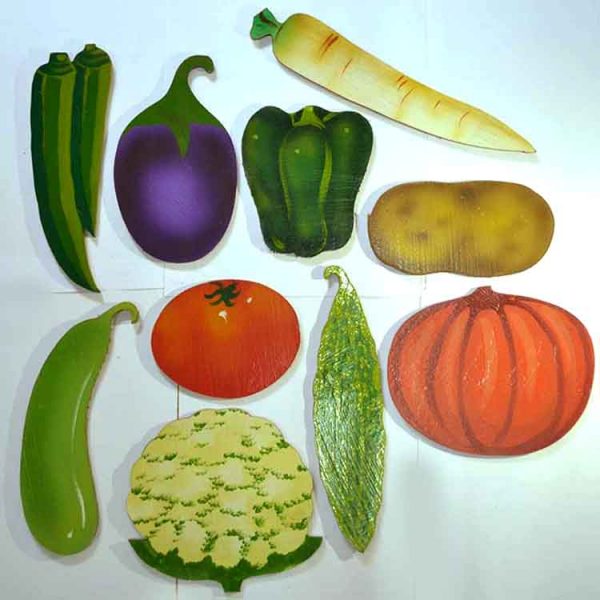 Vegetables-Hand coloured